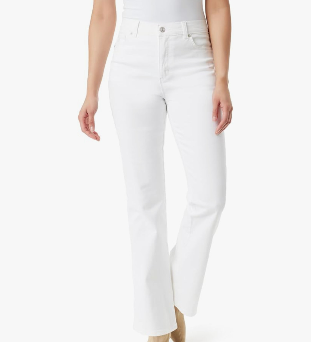 Gloria Vanderbilt Amanda High Rise Bootcut Jeans White NWT Women's Petite 16P